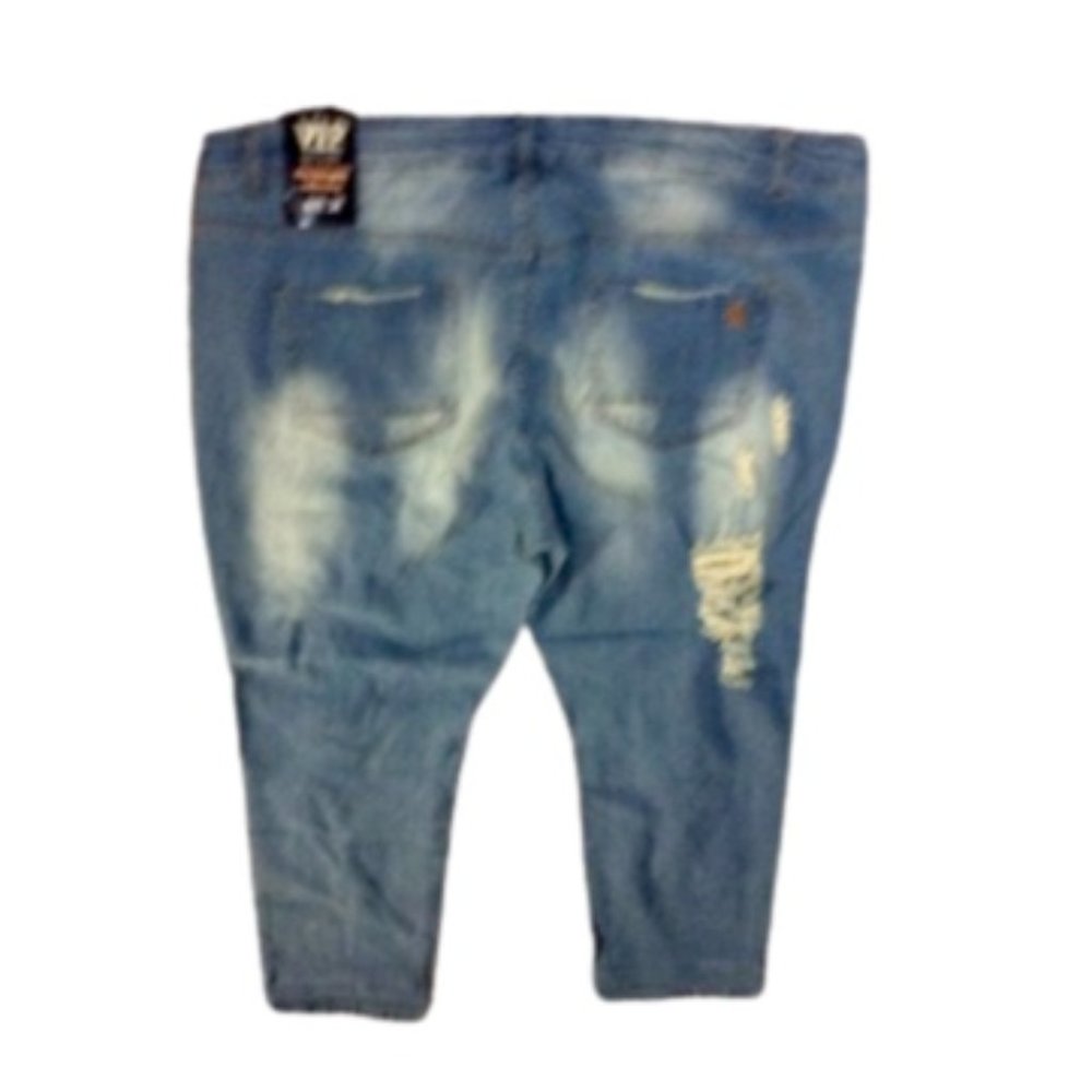 VIP Rip & Repair Distressed Front & Back Jeans - Picture 3 of 4